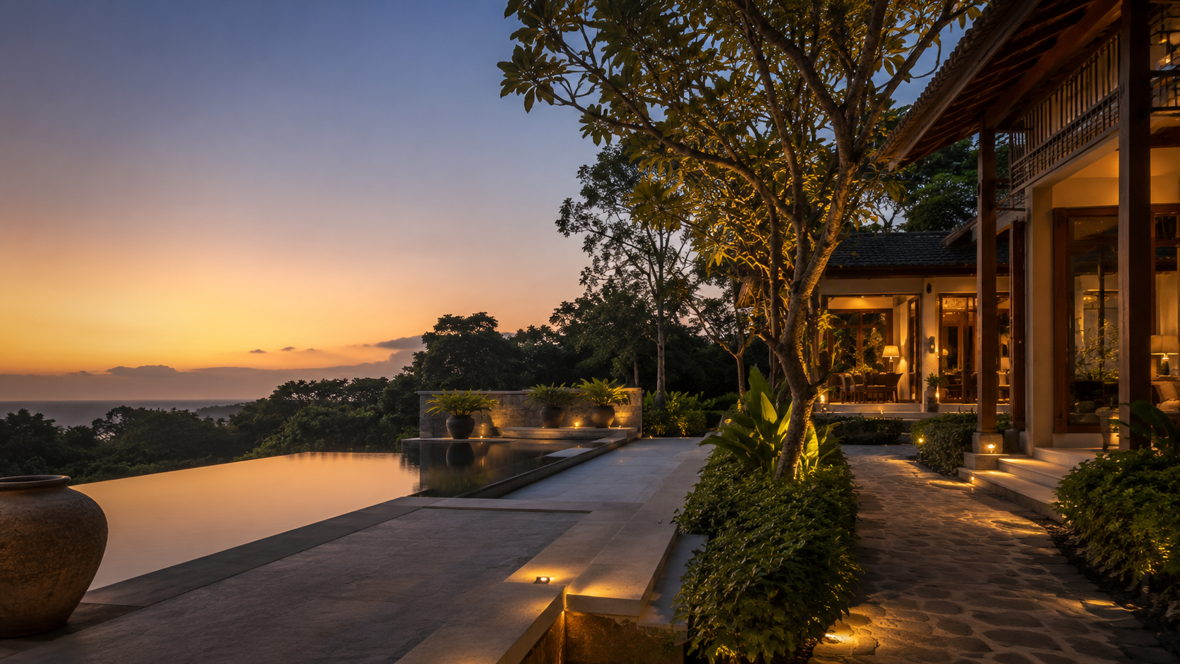 Một homestay giữa thiên nhiên với hồ bơi và không gian nghỉ ngơi