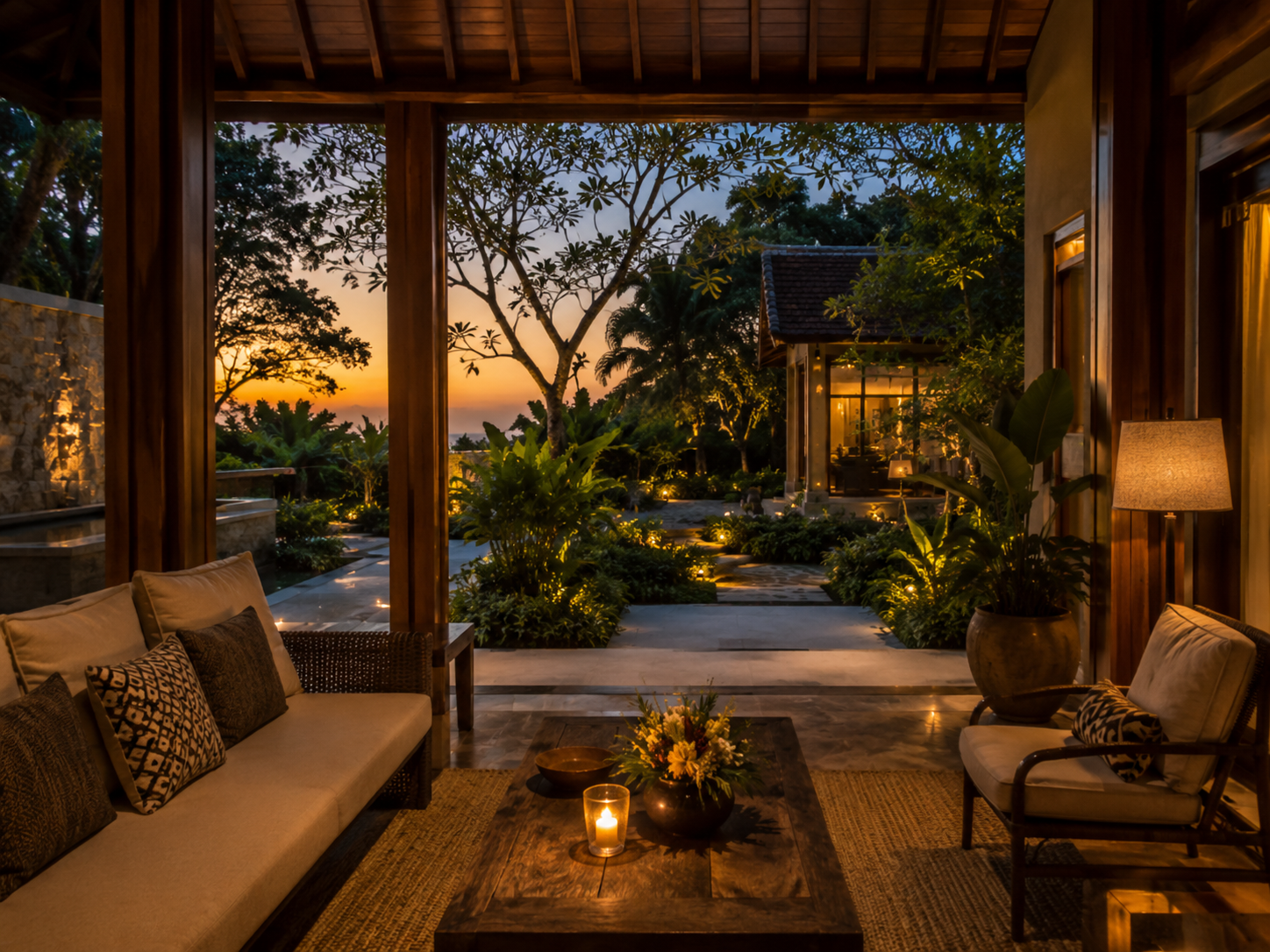 Một homestay giữa thiên nhiên với hồ bơi và không gian nghỉ ngơi